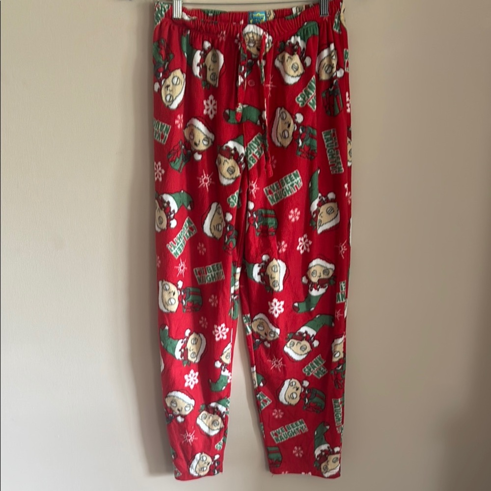 Festive Red Holiday Joggers